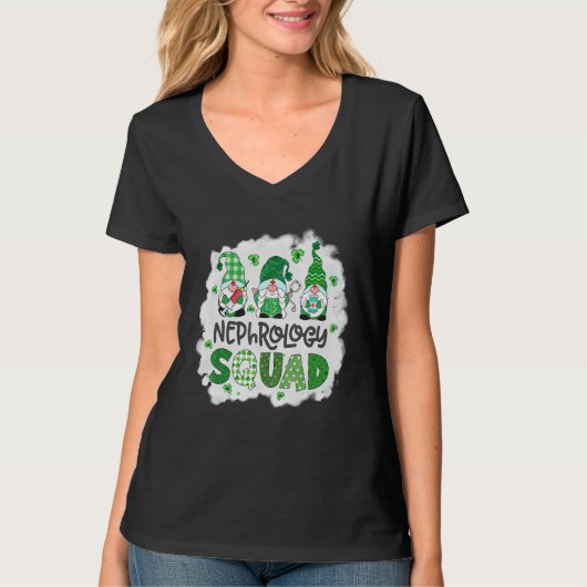 Bleached Nephrology Squad Gnomies St Patrick Day T-shirt (Voorkant)
