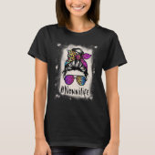 Bleached Nonni life Messy Bun Rainbow Leopard Moth T-shirt (Voorkant)