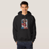 Bleached Patriotic Monkey 4th of July Fireworks Me Hoodie (Voorkant volledig)