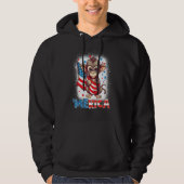 Bleached Patriotic Monkey 4th of July Fireworks Me Hoodie (Voorkant)