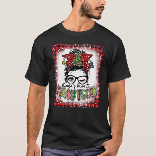 Bleached Santa's Favorite X Ray Tech Messy Bun Chr T-shirt (Voorkant)