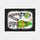 Bleached St Patricks Day St Patricks Gnomes Love T Fleece Deken (Voorkant (Horizontaal))