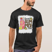 Bleached Summer Time Leopard Watermelon Lemon Summ T-shirt (Voorkant)