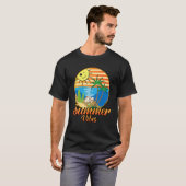 Bleached Summer Vibes Palm Tree Hello Summertime B T-shirt (Voorkant volledig)