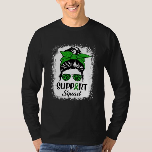 Bleached Support Messy Bun Cerebral Palsy CP Aware T-shirt (Voorkant)