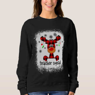 Bleached Teacher Squad Reindeer Teacher Christmas  Trui