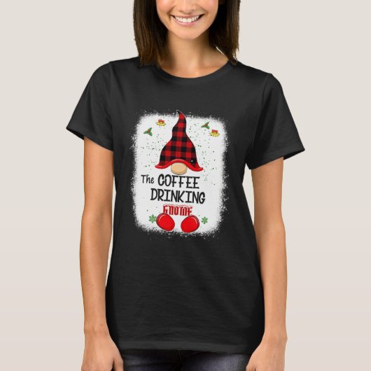 Bleached The Coffee Drinking Gnome Matching Family T-shirt (Voorkant)