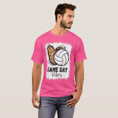 Bleached Volleyball Game Day Vibes Volleyball Mom  T-shirt (Voorkant volledig)