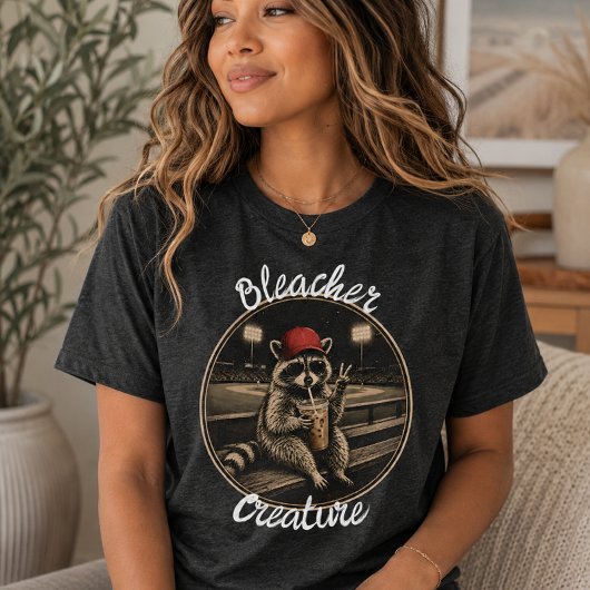 Bleacher Creature Wasbeerhonkbal Sport Tri-Blend Shirt