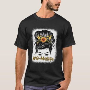 Bleaches G Ma Messy Hair Bun Zonnebloem Vrouwen Mo T-shirt