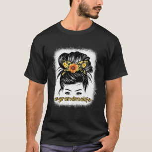 Bleaches Oma Messy Bun Zonnebloem Vrouwen Moeders T-shirt