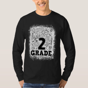 Bleaching 2e Grade Typografie Team 2e Grade Terug T-shirt