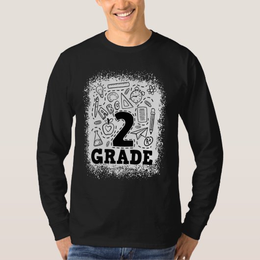 Bleaching 2e Grade Typografie Team 2e Grade Terug T-shirt (Voorkant)
