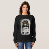 Bleaching Ball Gigi Life Messy Bun Leopard print z Trui (Voorkant volledig)
