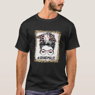 Bleaching Ball Grandma Messy Bun Game Day Moeders T-shirt