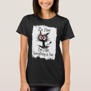 Bleaching Baseball Mam Messy Cat Softball Mam Moth T-shirt