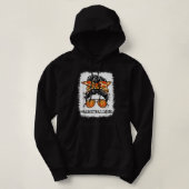Bleaching Basketball Mam Messy Bun Player Mam Moth Hoodie (Design voorkant)