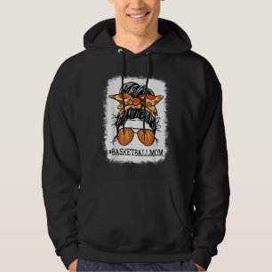 Bleaching Basketball Mam Messy Bun Player Mam Moth Hoodie