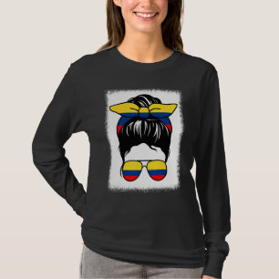 Bleaching Colombian Mam Messy Bun Colombia Mam Mot T-shirt