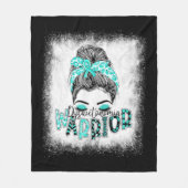 Bleaching Dysautonomia Warrior Messy Bun Turquoise Fleece Deken (Voorkant)