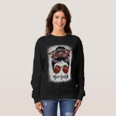 Bleaching Gee Gee Life Messy Bun Football Player Trui (Voorkant volledig)