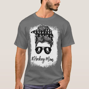 Bleaching Life Hockey Mam Leopard Messine-bun-bril T-shirt