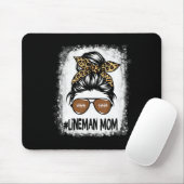 Bleaching Lineman Ma Life Leopard Messy Bun Footba Muismat (Met muis)