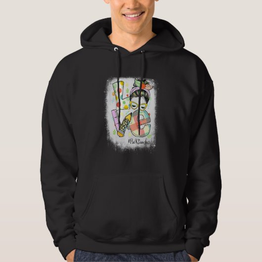 Bleaching Love Pre-Kinder Teacher Easter Messine B Hoodie (Voorkant)