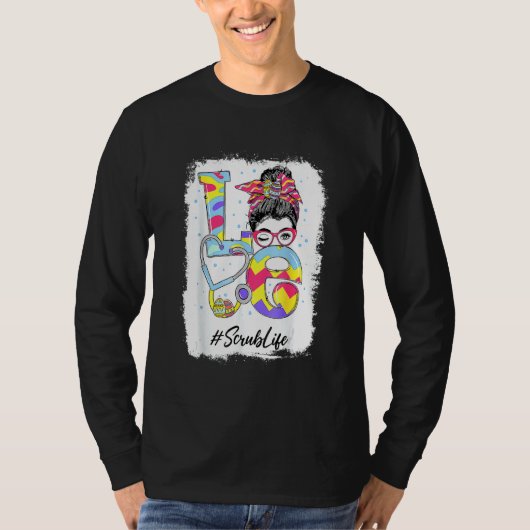 Bleaching Love Scrub Life Messine Bun Easter Day C T-shirt (Voorkant)