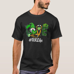 Bleaching Love St Patricks Day Gnomes Shamrock Rn  T-shirt