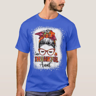 Bleaching One thankful tante messy bun herfst in h T-shirt