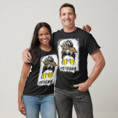 Bleaching Softball Meme Life Leopard Messy Bun Mot T-shirt (Unisex)