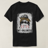 Bleaching Tball Sister Life Messy Bun Leopard Prin T-shirt (Design voorkant)