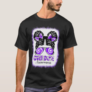Bleaching Tie Dye Overdosis Awareness Messine Hair T-shirt