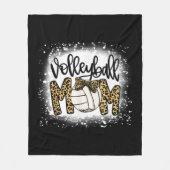 Bleaching Volleyball Ma Leopard Fun Ball Mam Mothe Fleece Deken (Voorkant)