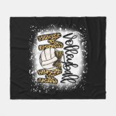 Bleaching Volleyball Ma Leopard Fun Ball Mam Mothe Fleece Deken (Voorkant (Horizontaal))