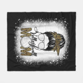 Bleaching Volleyball Ma Life Leopard Messy Bun Gam Fleece Deken (Voorkant (Horizontaal))