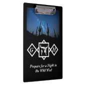 Bleaching Whit Bull Skull Silhouette Monogram foto Klembord (Rechts)