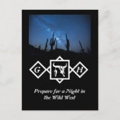 Bleaching Whit Bull Skull Silhouette Monogram foto Uitnodiging Briefkaart (Voorkant)