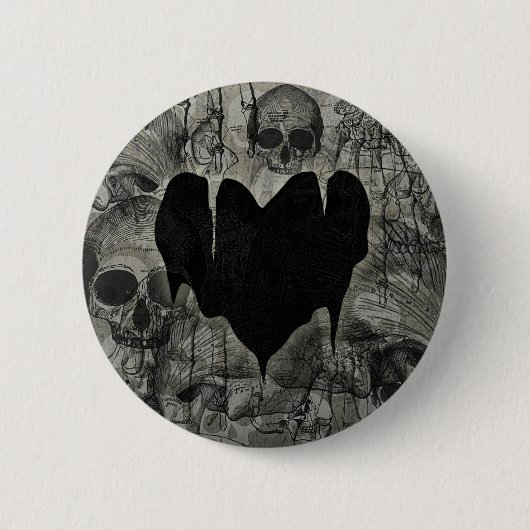 Bleak Heart Gothic Valentijn Ronde Button 5,7 Cm (Voorkant)