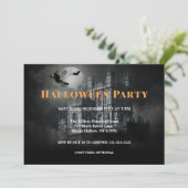 Bleak Mansion Halloween Party Invitation Kaart (Staand voorkant)