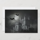 Bleak Mansion Halloween Party Invitation Kaart (Achterkant)