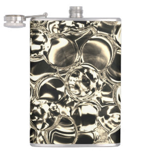 Blebs van goud of glasbellen? heupfles