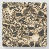 Blebs van goud of glasbellen? stenen onderzetter (Voorkant)