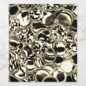 Blebs van goud of glasbellen? wijn etiket (Enkel label)