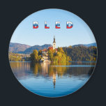 BLED 001C MAGNEET<br><div class="desc">"Lake Bled" in Slovenië</div>