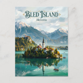 Bled Eiland Slovenië Briefkaart