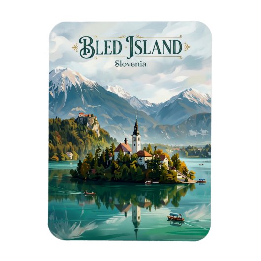Bled-eiland Slovenië Magneet (Verticaal)