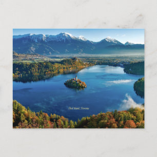 Bled Island, Slovenië, schilderachtig Briefkaart