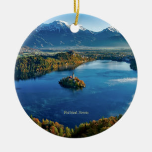 Bled Island, Slovenië, schilderachtig Keramisch Ornament